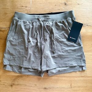 Lululemon Light Gray Zip Pocket Shorts